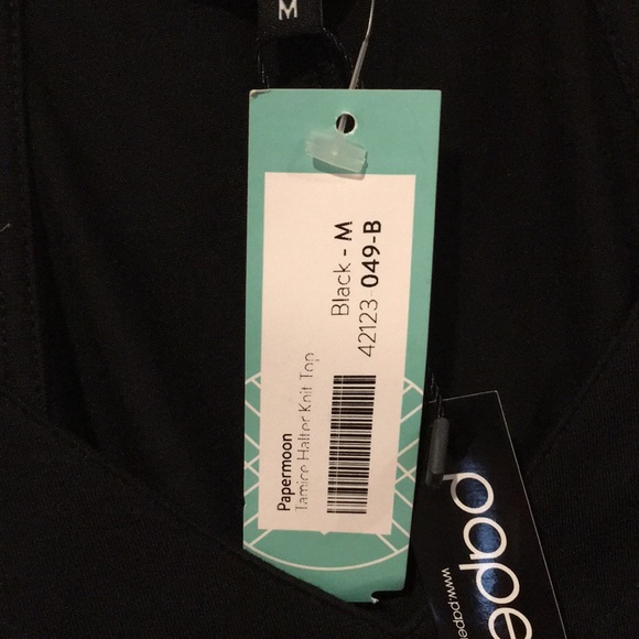 NWT Papermoon medium black halter top - Picture 4 of 4